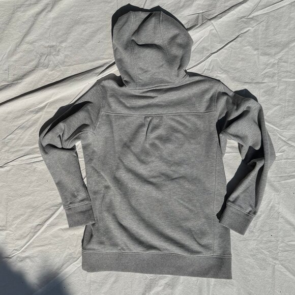 Duluth Trading Company Co Grey Beaver Logo Zip Up Sweatshirt Ruched Pockets - Picture 4 of 4